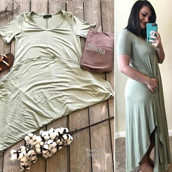 Dresses & Skirts - Shirt Sleeve Maxi with pockets